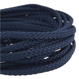 Bobine 50m Cordon damier polyester 6mm marine