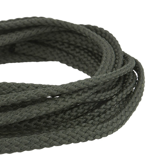 Bobina de 50m cordón de poliéster damero 6mm gris negro