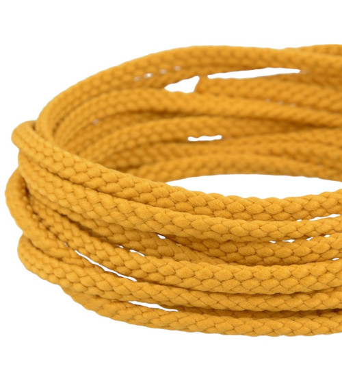 50m spool of 6mm mustard polyester checkered cord