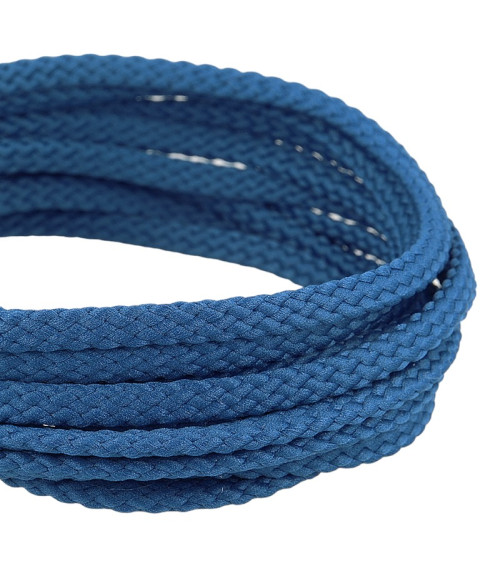 Bobina da 50 m Cordoncino in poliestere a scacchiera da 6 mm blu