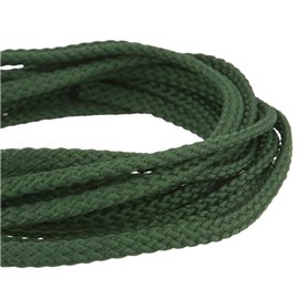 Bobine 50m Cordon damier polyester 6mm vert bouteille