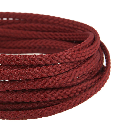 50m spool of 6mm burgundy polyester checkered cord