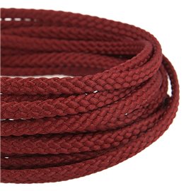 Bobine 50m Cordon damier polyester 6mm bordeaux