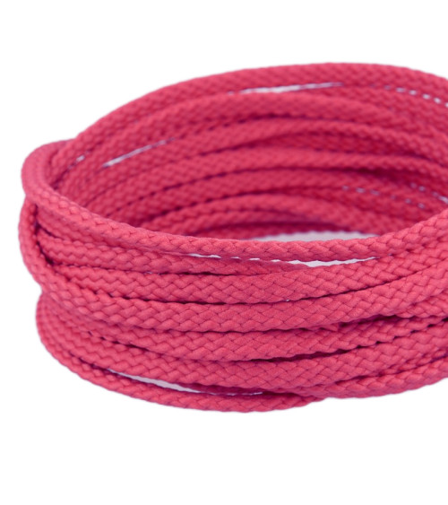 50m spool of 6mm old pink polyester checkered cord