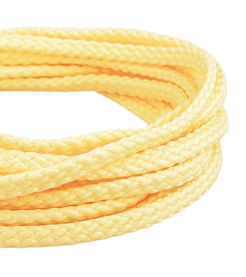 Bobina de 50m cordón de poliéster damero 6mm amarillo paja