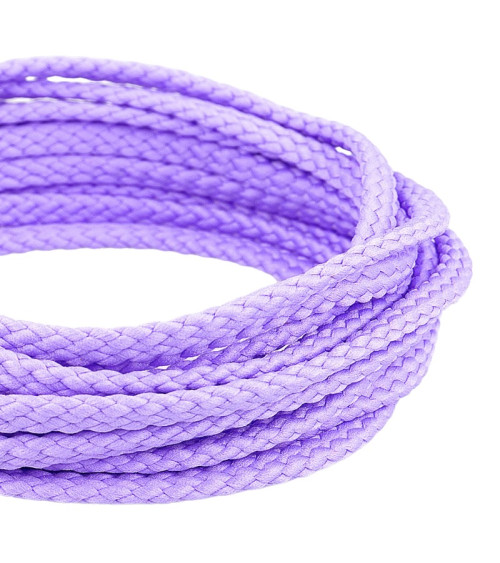 50m spool of 6mm mauve polyester checkered cord