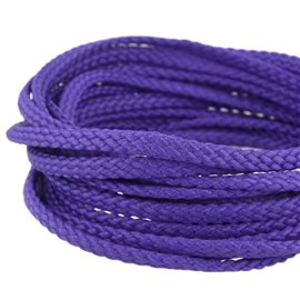 Bobine 50m Cordon damier polyester 6mm violet