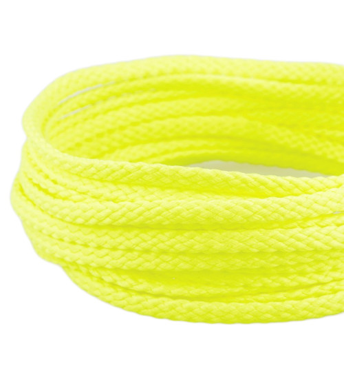 50m spool of 6mm fluorescent yellow polyester checkerboard cord