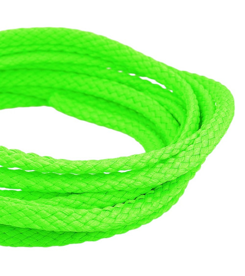 50m spool of 6mm neon green polyester checkerboard cord