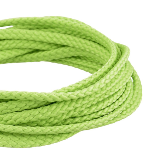 50m spool of 6mm pale green polyester checkered cord