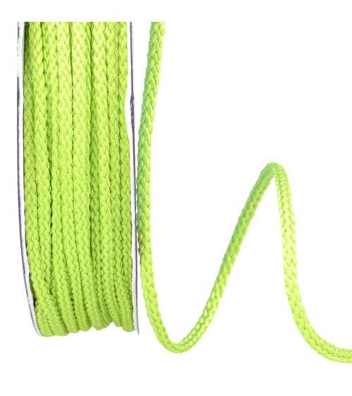 Bobine 30m cordelière polyester 4mm vert anis