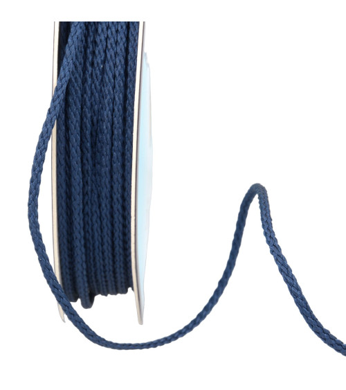 Bobina da 30 m di cordoncino in poliestere da 4 mm blu navy