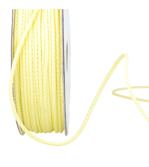 Bobina de 30m cordón de poliéster 4mm amarillo paja