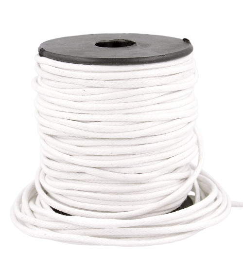 Spool of 35m 2mm white leather-look cord