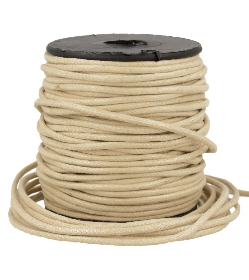 Spool of 35m 2mm beige leather-look cord