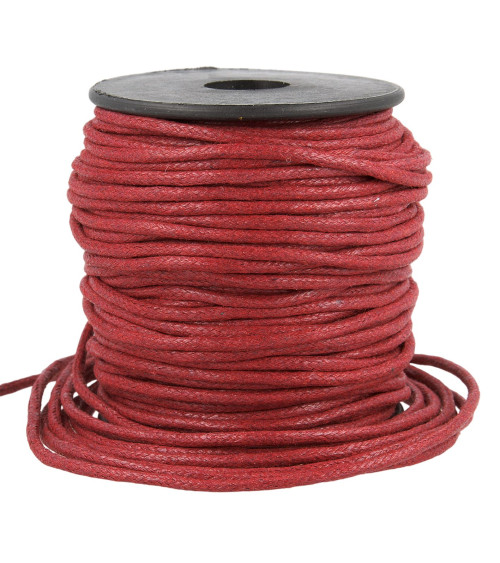 Spool of 35m 2mm brown leather-look cord