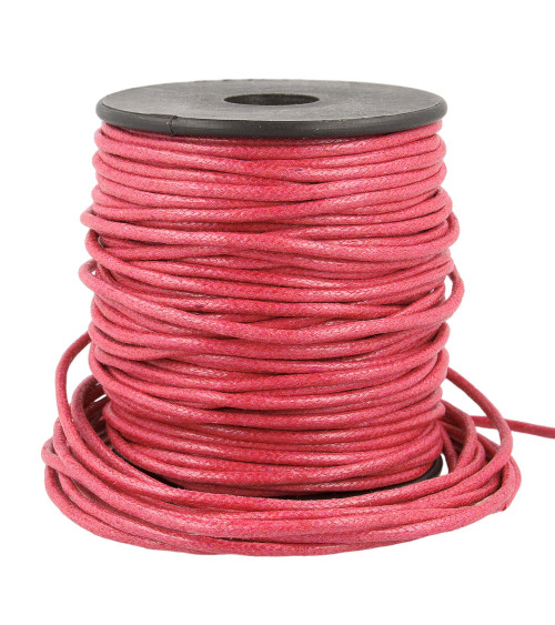 Spool of 35m 2mm red leather-look cord