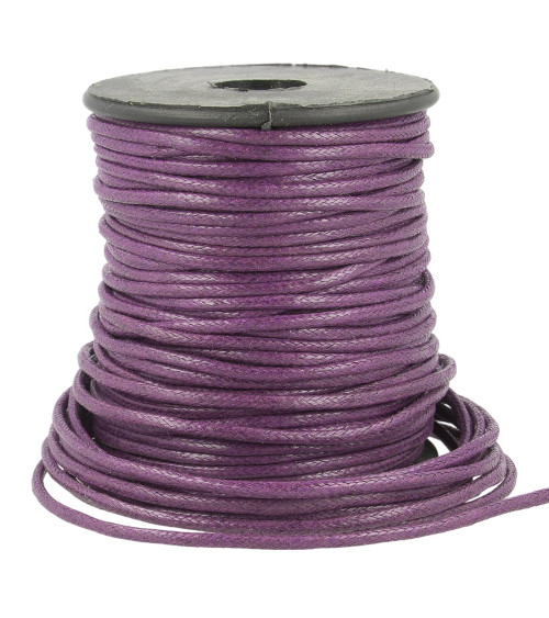 Spool of 35m 2mm plum leather-look cord