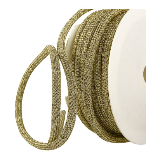 20m spool of 7mm gold metallic cord