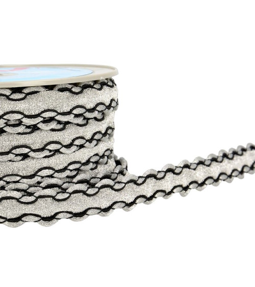 15m reel of 19mm silver dress braid