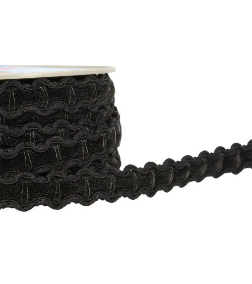 15-m-Rolle Kleidgeflecht 19 mm Schwarz