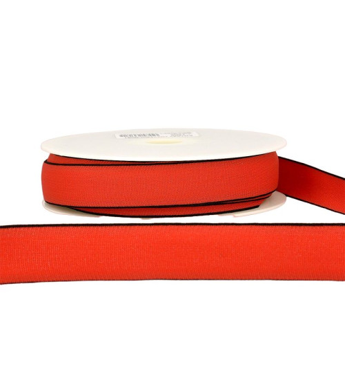 Spool 22m Multicolored Elastic 25mm Red