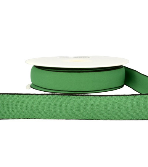 22m reel of multi-coloured elastic 40 mm Dark Green