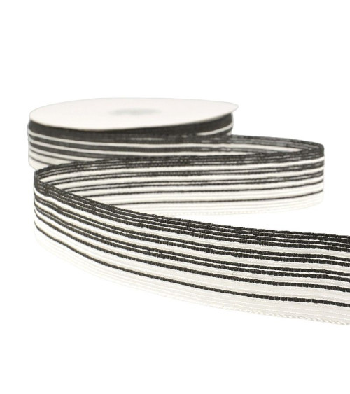 15m reel of 26mm black and white line braid