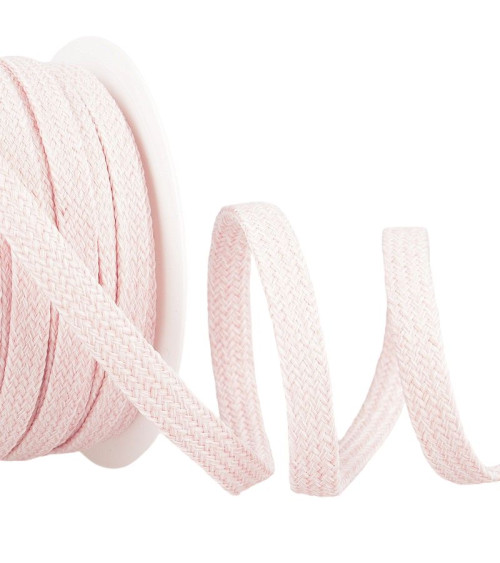 25m spool of 12mm light pink tubular mottled braid