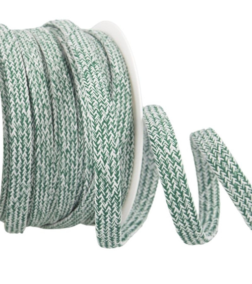 Bobina da 25 m Treccia tubolare screziata 12 mm Verde scuro