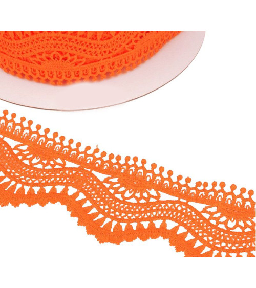 Bobina da 13,7 m Guipure wave 60 mm Arancio fluorescente