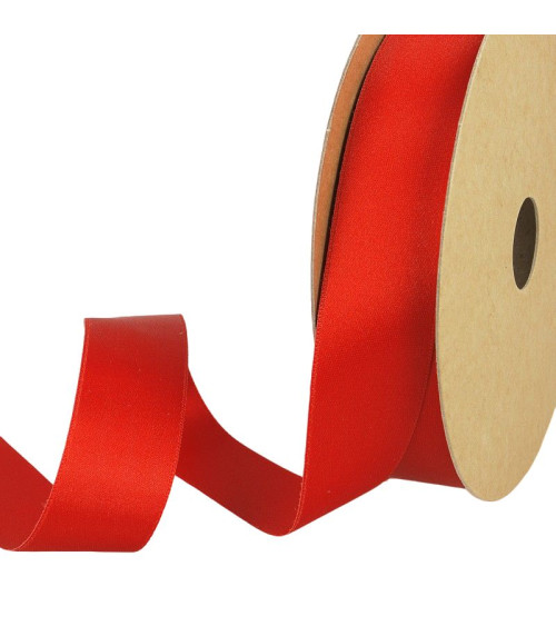 25m Recycled Polyester Satin Spool Red