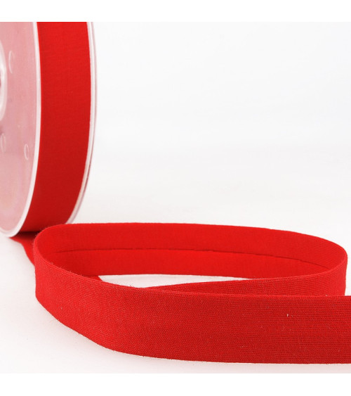 20m spool of folded bias binding 'jersey' 20mm red