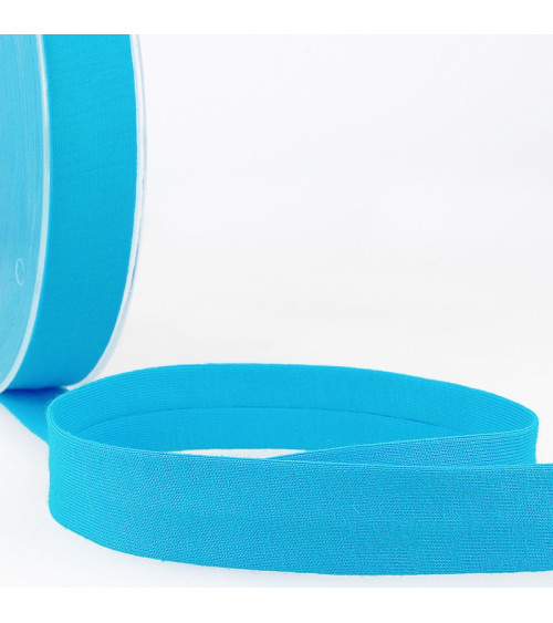 20m spool of folded bias binding 'jersey' 20mm steel blue