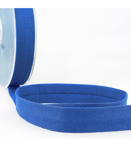 20m spool of folded bias binding 'jersey' 20mm royal blue