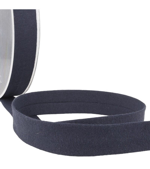 20m spool of folded bias binding 'jersey' 20mm navy