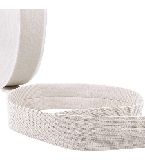 20m spool of folded bias binding 'jersey' 20mm beige