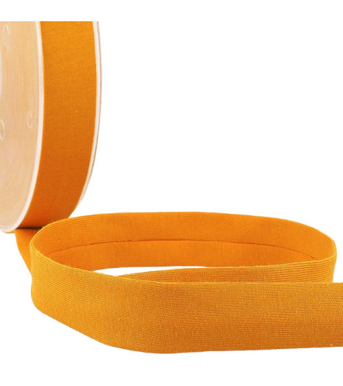 20m spool of folded bias binding 'jersey' 20mm mustard