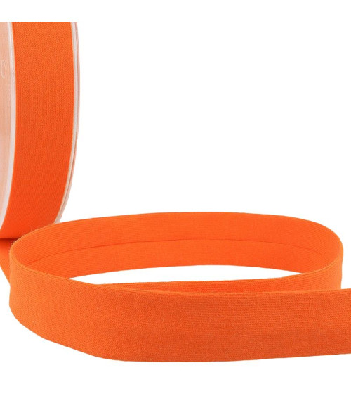 20m spool of folded bias binding 'jersey' 20mm orange