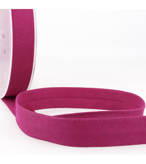 20m spool of 20mm purple 'jersey' folded bias binding