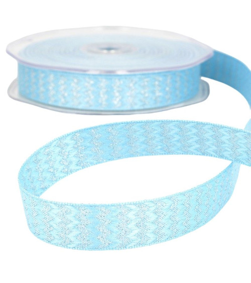 Gitane Blue Metal Zigzag Ribbon Spool