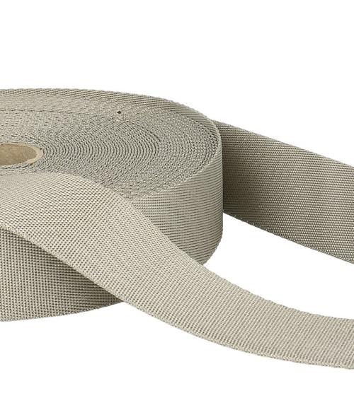 25m spool of polyester shoulder strap Medium Grey