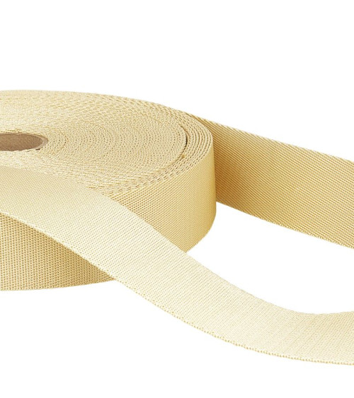 25m spool of ecru polyester shoulder strap