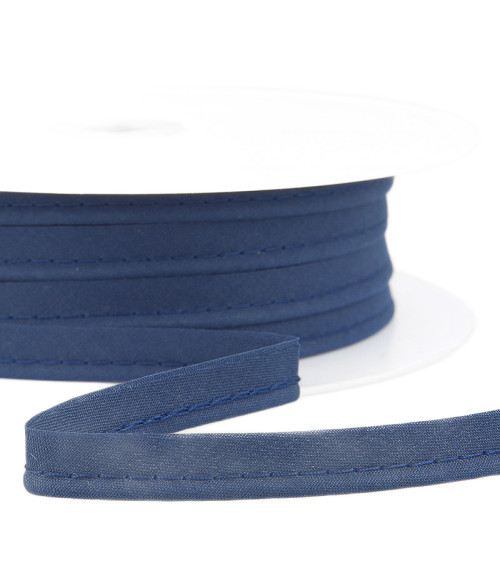 25-m-Spule, Schrägband für alle Textilien, 10 mm, Marineblau