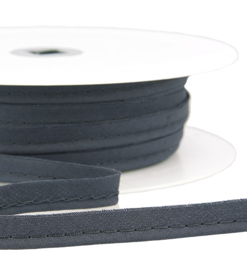 Spool 25m Piping dress bias all textiles 10mm gray black