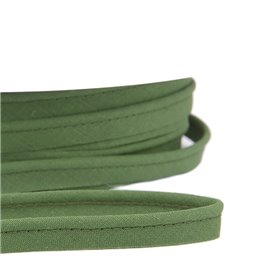 Bobine 25m Passepoil robe biais tous textiles 10mm vert olive