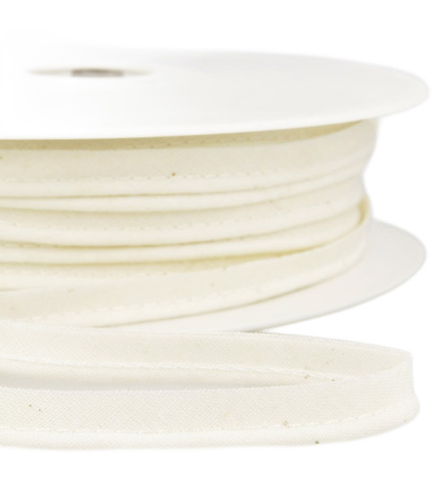 Spool 25m Dress piping bias all textiles 10mm ecru / white