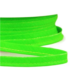 Bobine 25m Passepoil robe biais tous textiles 10mm vert fluo