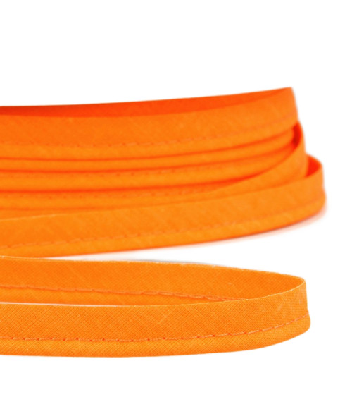 25-m-Spule, Schrägband für alle Textilien, 10 mm, fluoreszierendes Orange