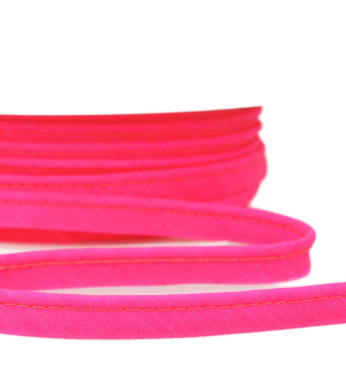 25-m-Spule, Schrägband für alle Textilien, 10 mm, Fluo-Rosa-Orange